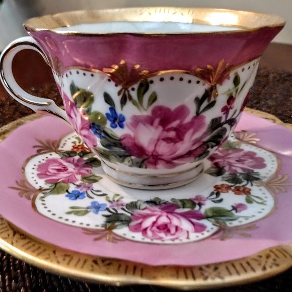 TEA TIME ~ Vintage Tea Cup w/Rose Candle ~ Tea Spoon & Tea Cup Print (Mat~Frame) - Picture 8 of 16